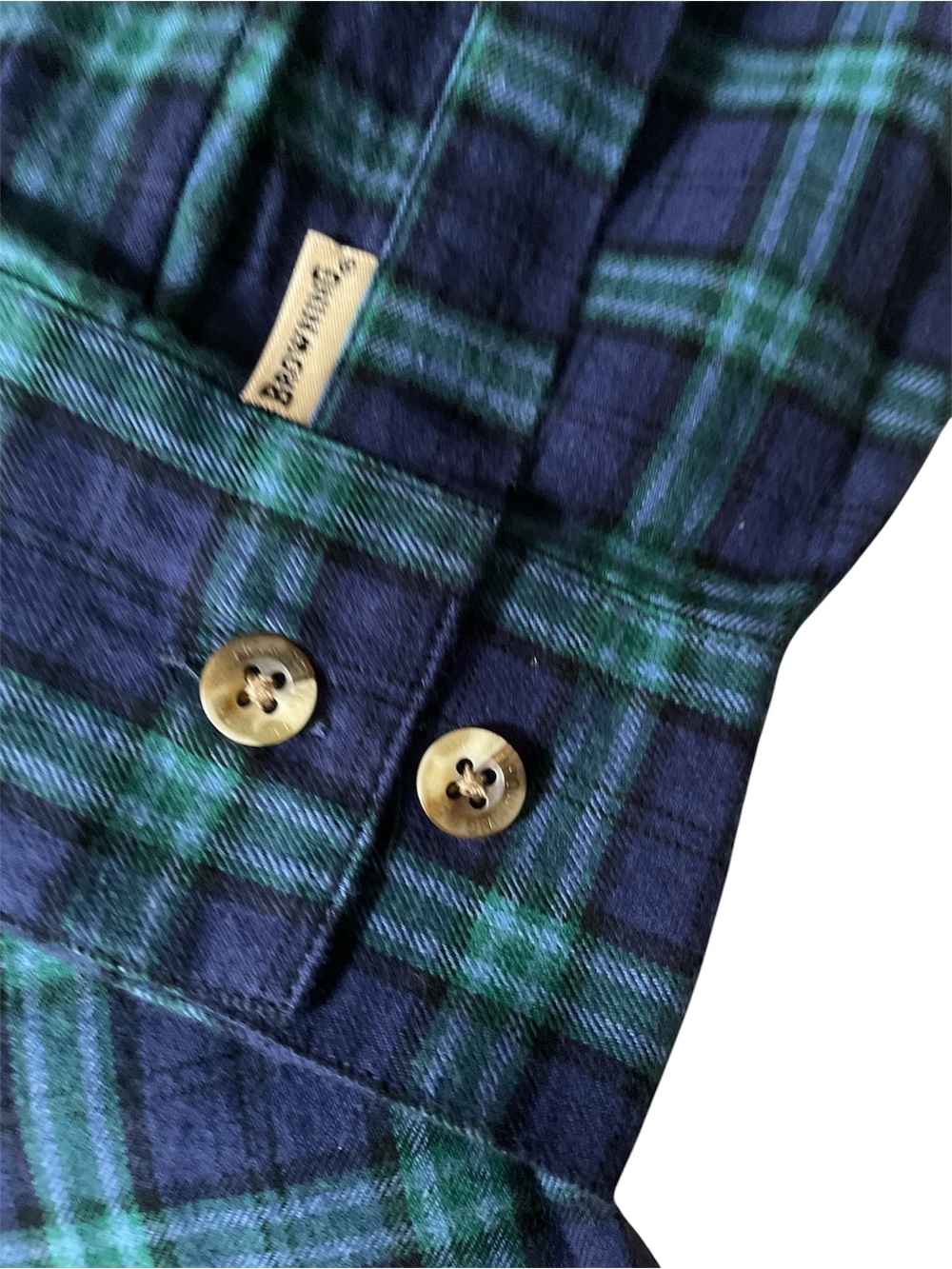 Browning Men’s Blue Green Syize: L flannel Plaid Button-Down Shirt - Picture 7 of 7